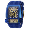 ectq03714_vni_0 jpg - Relógio Masculino Automático Akula Excursionist 43mm. Azul 41730 -Este lindo relógio Invicta Akula contém um movimento preciso além de uma caixa azul Seu mostrador exibe um mostrador de metal dourado e azul protegido por um cristal Flame Fusion a