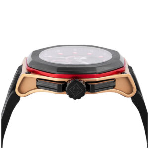 ectq05164_vni_1 jpg - Relógio Masculino Akula 50mm. Preto 46150 -<p>Este impressionante relógio Invicta Akula apresenta um movimento preciso, bem como uma caixa cáqui, vermelha e preta Seu mostrador de metal vermelho e bronze é envolto por um crist</p>