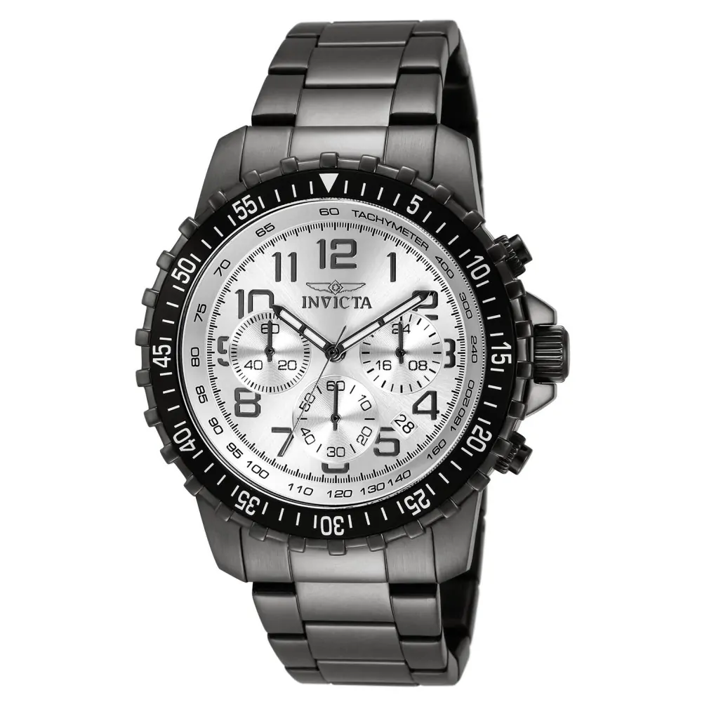 ectq07311_vni_0 jpg - Relógio Masculino Especializado 45mm. Bronze 11370 -Este atraente relógio Invicta da coleção Specialty é alimentado por um movimento preciso, com uma caixa de bronze Seu mostrador é decorado com um mostrador prateado e metálico, e p