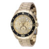 ectq08864_vni_0 jpg - Relógio Pro Masculino 43mm. Ouro 46880 -Este lindo relógio Invicta Pro contém um movimento preciso além de uma caixa dourada Seu mostrador exibe um mostrador dourado e de latão protegido por um cristal Flame Fusion altam