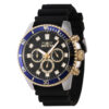 ectq12164_vni_0 jpg - Relógio Pro Masculino 45mm. Preto 46121 -Este atraente relógio Invicta da coleção Pro é alimentado por um movimento preciso, com uma caixa de aço Seu mostrador é decorado por um mostrador preto de latão e protegido por um
