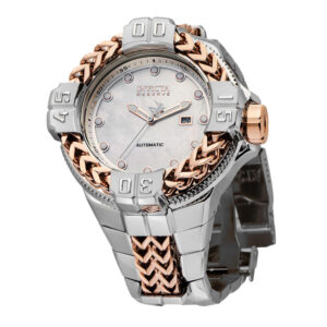 ectq13774_vni_1 jpg - Reserva Gladiator Spartacus Men S Watch W por Madre of Pearl Dial 59,6mm. Rose Gold. Aço 47731 -<p>Este relógio de Invicta de Eycatching da coleção Gladiator é alimentado por um movimento preciso, com uma caixa de aço, rosa em ouro rosa Seu rosto é decorado por uma prata, branca</p>