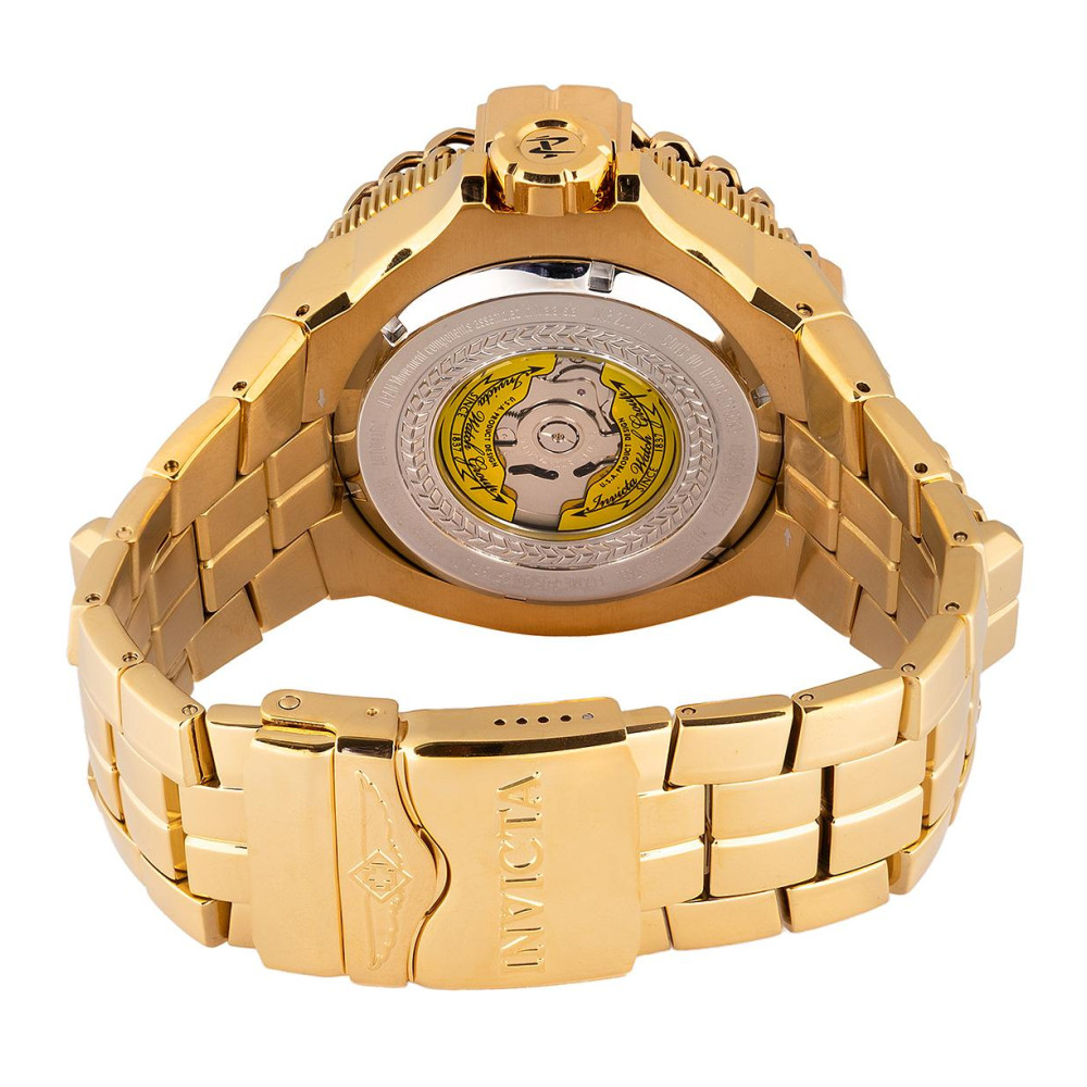 ectq23774_vni_3 jpg - Reserva Gladiator Spartacus Men S Watch W por Madre of Pearl Dial 59,6mm. Ouro 47732 -Este incrível relógio Invicta da coleção Gladiator oferece um movimento exato, com uma incrível caixa de ouro A face exibe um ouro de ouro, ostra, madrepérola e metal protegido por