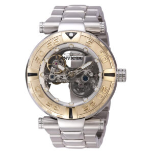 ectq29854_vni_0 jpg - Subaqua Ghost Bridge Automático Men s Watch 47mm. Aço 45892 -<p>Este incrível relógio Invicta da coleção Subaqua oferece um movimento automático exato, com uma incrível caixa de aço e ouro O rosto exibe um mostrador de metal prateado protegido&</p>