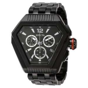 ectq30164_gz_vni_0 jpg - Relógio Masculino Speedway Swiss Ronda Z60 Calibre 53mm. Preto ZG 46103 -<p>Este incrível relógio Invicta da coleção Speedway oferece um movimento exato, com uma caixa preta incrível O mostrador exibe um mostrador de metal e carvão protegido pelo nosso exc</p>