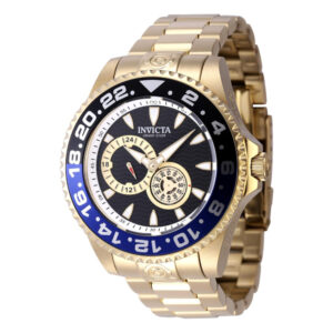 ectq30374_vni_0 jpg - Grand Autométrico Men S Watch 47mm. Ouro 47303 -<p>Este impressionante Invicta Pro Watch apresenta um movimento automático preciso, bem como uma caixa de ouro Seu mostrador preto de metal é fechado por um cristal mineral altamente&</p>