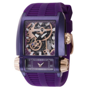 ectq33714_vni_0 jpg - Akula Excursionist Automático Swiss Ronda 1042 Calibre Relógio Masculino 43mm. Roxo 41733 -<p>Este incrível relógio Invicta da coleção Akula oferece um movimento exato, com uma incrível caixa roxa e ouro rosa O mostrador exibe um mostrador de metal roxo e ouro rosa protegid</p>
