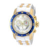 ectq39202_vni_0 jpg - Relógio Pro SCUBA Masculino 48mm. Ouro. Branco 20293 -Este impressionante relógio Invicta Pro apresenta um movimento preciso e uma caixa dourada Seu mostrador prateado e metálico é envolto por um cristal Flame Fusion altamente proteto