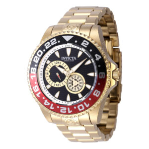ectq40374_vni_0 jpg - Grand Autométrico Men S Watch 47mm. Ouro 47304 -<p>Este impressionante Invicta Pro Watch apresenta um movimento automático preciso, bem como uma caixa de ouro Seu mostrador preto de metal é fechado por um cristal mineral altamente&</p>