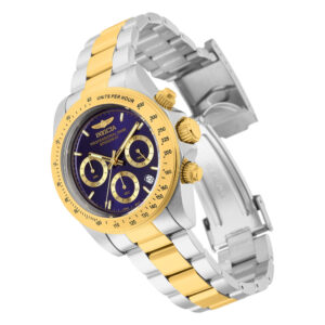 ectq4463_vni_1 jpg - Relógio Masculino Speedway, Invicta 3644, Prata, Dourado e Azul -<p>Este relógio Invicta da coleção Speedway possui um movimento de quartzo e apresenta uma robusta caixa de aço em ouro. Em sua face, você pode encontrar um mostrador de metal azul co</p>
