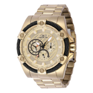 ectq46864_vni_0 jpg - Relógio Bolt Masculino 52mm. Ouro 46864 -<p>Este impressionante relógio Invicta Bolt apresenta um movimento preciso e uma caixa dourada Seu mostrador dourado e de latão é envolto por um cristal Flame Fusion altamente proteto</p>