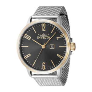 ectq50674_vni_0 jpg - Specialty Men S Watch 44mm. Aço 47605 -<p>Este relógio Invicta da Coleção Especialista é alimentado por um movimento preciso, com uma caixa de aço e ouro Seu rosto é decorado por um carvão, mostrador de latão e protegido p</p>