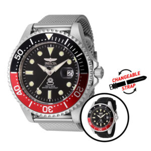 ectq50854_vni_0 jpg - Relógio Grand Automático Masculino 47mm. Preto. Aço com Pulseira Intercambiável 45805 -<p>Este impressionante relógio Invicta Pro apresenta um movimento automático preciso e uma caixa de aço Seu mostrador preto de metal é envolto por um cristal mineral altamente proteto</p>