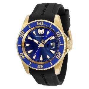 ectq511022_mt_vni_0 jpg - Relógio TechnoMarine Manta Sea Masculino 42mm. Preto TM 220115 -<p>Este impressionante relógio TechnoMarine Sea apresenta um movimento preciso e uma caixa dourada Seu mostrador azul de metal é envolto por um cristal mineral altamente protetor Este</p>