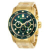 ectq52912_vni_0 jpg - Relógio Pro SCUBA Masculino 48mm. Ouro 21925 -Este impressionante relógio Invicta Pro apresenta um movimento preciso e uma caixa dourada Seu mostrador verde de metal é envolto por um cristal Flame Fusion altamente protetor Est