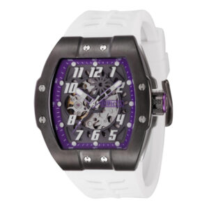 ectq59844_vni_0 jpg - Relógio Masculino Automático S1 Rally 44mm. Branco 44895 -<p>Este incrível relógio Invicta da coleção S1 Rally oferece um movimento Automático exato, com uma incrível caixa de aço e bronze O mostrador exibe um mostrador metálico roxo e cinza</p>