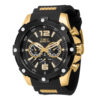ectq59993_vni_0 jpg - I Force Axis Men s Watch 50mm. Preto. Ouro 39995 -Este impressionante relógio Invicta Iforce apresenta um movimento preciso, bem como uma caixa de ouro Seu mostrador preto de metal é fechado por um cristal de fusão de chama altame