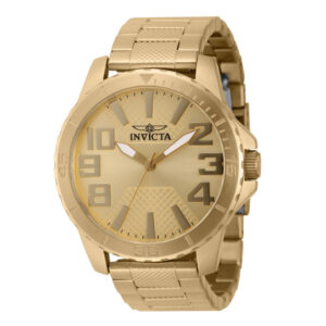 ectq60364_vni_0 jpg - Relógio Speedway Masculino 48mm. Ouro 46306 -<p>Este impressionante relógio Invicta Speedway apresenta um movimento preciso e uma caixa dourada Seu mostrador dourado e de latão é envolto por um cristal Flame Fusion altamente pro</p>