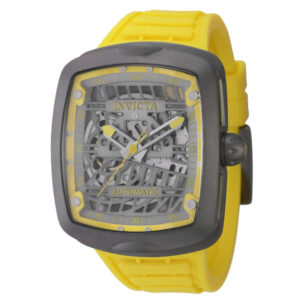 ectq61244_vni_0 jpg - S1 Rally Diablo Solid Titanium Automático Relógio Masculino 44mm. Amarelo 44216 -<p>Este lindo relógio Invicta S1 Rally contém um movimento automático preciso, além de uma caixa de titânio Seu mostrador exibe um mostrador metálico amarelo e cinza protegido por um&</p>