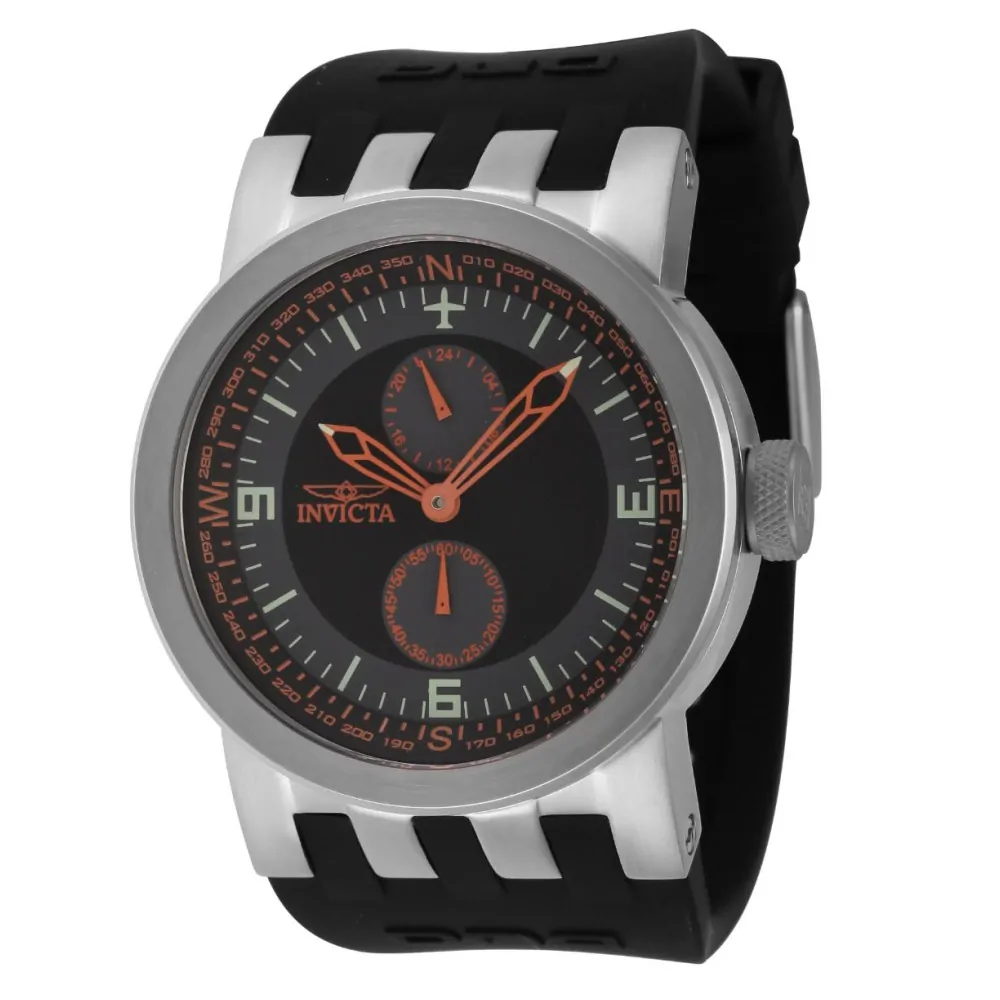 ectq62244_gz_vni_0 jpg - Relógio Masculino DNA 46mm. Preto ZG 44226 -Este lindo relógio Invicta DNA contém um movimento preciso além de uma caixa de aço Seu mostrador exibe um mostrador metálico cinza e preto protegido por um Cristal Mineral de alta