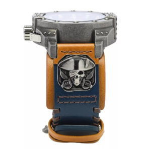 ectq62744_vni_1 jpg - Reserve Akula Swiss Ronda Z60 Calibre Relógio Masculino com Mostrador em Madrepérola 52mm. Marrom. Azul. Aço 44726 -<p>Este lindo relógio Invicta Reserve contém um movimento preciso, além de uma caixa de aço e pedra envelhecida Seu mostrador exibe um mostrador preto, ostra, madrepérola, em metal pr</p>