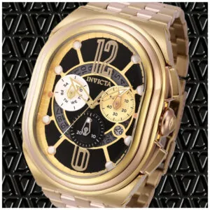 ectq64554_vni_1 jpg - Lupah Revolution 2.0 Swiss Ronda Z60 FE Calibre Relógio Masculino 46mm. Ouro Rosa. Ouro 45546 -<p>Este impressionante relógio Invicta Lupah apresenta um movimento preciso e uma caixa dourada Seu mostrador preto de metal é envolto por um cristal Flame Fusion altamente protetor E</p>
