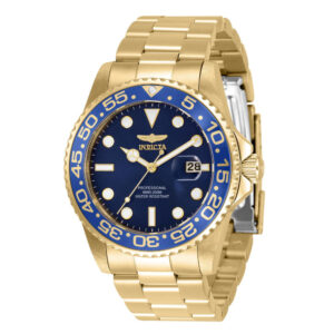 ectq65233_vni_0 jpg - Relógio Pro Masculino 42mm. Ouro 33256 -<p>Este incrível relógio Invicta da coleção Pro oferece um movimento exato, com uma incrível caixa dourada O mostrador exibe um mostrador azul de metal protegido pelo nosso exclusivo&</p>