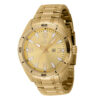 ectq67664_vni_0 jpg - Relógio Pro Masculino 44mm. Ouro 46676 -Este atraente relógio Invicta da coleção Pro é alimentado por um movimento preciso, com uma caixa dourada Seu mostrador é decorado com um mostrador dourado e de latão, e protegido&