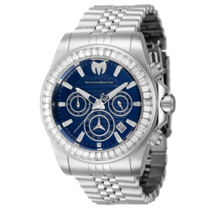 ectq710222_mt_vni_0 jpg - Relógio Masculino TechnoMarine Manta Ray 42mm. Aço TM 222017 -<p>Este lindo relógio TechnoMarine Ray contém um movimento preciso além de uma caixa de aço Seu mostrador exibe um mostrador azul, metálico, protegido por um Cristal Mineral de alta r</p>