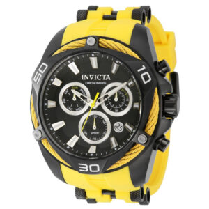 Relógio Masculino Invicta Swiss Ronda Z60 Calibre 50 mm Preto e Amarelo Modelo 43767