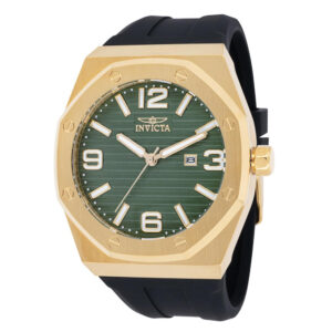 ectq77754_vni_0 jpg - Relógio Masculino Huracan 48mm. Preto 45777 -<p>Este lindo relógio Invicta Huracan contém um movimento preciso além de uma caixa de ouro Seu mostrador exibe um mostrador verde de metal protegido por um cristal Flame Fusion altam</p>