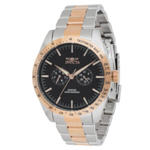 ectq77954_vni_0 jpg - Relógio Masculino Especializado 44mm. Ouro rosa. Aço 45977 -<p>Este atraente relógio Invicta da coleção Specialty é alimentado por um movimento preciso, com uma caixa de aço Seu mostrador é decorado por um mostrador preto de metal e protegido&</p>