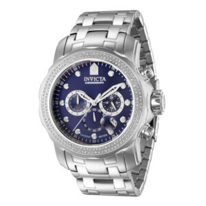 ectq78973_vni_0 jpg - Relógio masculino Pro 0,76 quilates Diamond 48 mm. Aço 37987 -<p>Tipo de movimento Cor do mostrador Azul Tom da pulseira Prata Material da pulseira Aço inoxidável Tamanho 48 mm Resistência à água 100 m3 Garantia de um ano para todos os relógios&</p>