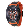 ectq83454_vni_0 jpg - Lupah Revolution 2.0 Swiss ETA G10.212 Calibre Relógio Masculino 41,5 mm. Laranja. Preto 45438 -Este impressionante relógio Invicta Lupah apresenta um movimento preciso e uma caixa de aço preta Seu mostrador preto de metal é envolto por um cristal Flame Fusion altamente prote