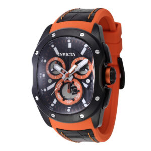 ectq83454_vni_0 jpg - Lupah Revolution 2.0 Swiss ETA G10.212 Calibre Relógio Masculino 41,5 mm. Laranja. Preto 45438 -<p>Este impressionante relógio Invicta Lupah apresenta um movimento preciso e uma caixa de aço preta Seu mostrador preto de metal é envolto por um cristal Flame Fusion altamente prote</p>