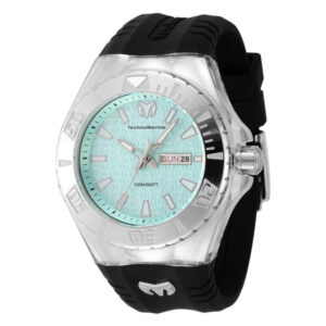 ectq900221_mt_vni_0 jpg - Relógio Masculino TechnoMarine Cruise Monogram 47,8 mm. Preto TM 122009 -<p>Este impressionante relógio TechnoMarine Monogram apresenta um movimento preciso e uma caixa de aço Seu mostrador de metal turquesa é envolto por um cristal mineral altamente prote</p>