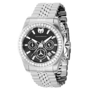 ectq930222_mt_vni_0 jpg - Relógio Masculino TechnoMarine Manta Ray 42mm. Aço TM 222039 -<p>Este impressionante relógio TechnoMarine Ray apresenta um movimento preciso e uma caixa de aço Seu mostrador preto de metal é envolto por um cristal mineral altamente protetor Este</p>
