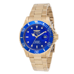 ectq93174_vni_0 jpg - Relógio Pro Masculino 40mm. Ouro 47139 -<p>Este impressionante relógio Invicta Pro apresenta um movimento preciso e uma caixa dourada Seu mostrador azul de metal é envolto por um cristal Flame Fusion altamente protetor Este</p>