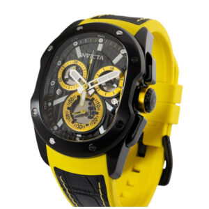 ectq93454_vni_1 jpg - Lupah Revolution 2.0 Swiss ETA G10.212 Calibre Relógio Masculino 41,5 mm. Amarelo. Preto 45439 -<p>Este lindo relógio Invicta Lupah contém um movimento preciso, além de uma caixa de aço preta Seu mostrador exibe um mostrador preto de metal protegido por um cristal Flame Fusion a</p>