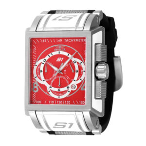 ectq98464_vni_0 jpg - S1 Rally Men s Watch 44mm. Cinza. Preto 46489 -<p>Este relógio Invicta de Eycatching da coleção S1 Rally é alimentado por um movimento preciso, com uma caixa branca de aço, branca Seu rosto é decorado por um mostrador vermelho, pr</p>