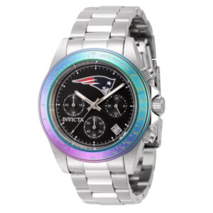 ectq98944_gz_vni_0 jpg - Relógio NFL New England Patriots Masculino 40mm. Aço ZG 44989 -<p>Este incrível relógio Invicta da coleção NFL oferece um movimento exato, com uma incrível caixa de aço iridescente O mostrador exibe um mostrador preto de metal protegido pelo noss</p>