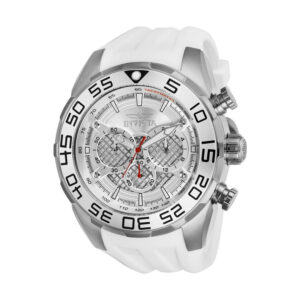 ectq99262_vni_0 jpg - Relógio Speedway Masculino 50mm. Branco 26299 -<p>Este incrível relógio Invicta da coleção Speedway oferece um movimento exato, com uma incrível caixa de aço O rosto exibe um mostrador de metal prateado protegido por nosso cristal</p>