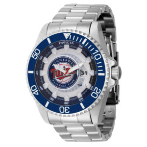 ectq07434_gz_vni_0 jpg - Relgio Masculino MLB Minnesota Twins em Ao Inoxidvel de 47mm Invicta ZG 43470. -<p>Este um relgio Invicta MLB de alta qualidade, com movimento preciso e caixa prateada. O mostrador de metal protegido por um cristal de fuso de chama altamente resistente e a pulsei</p>