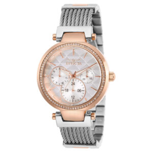 Relógio Feminino Invicta Angel 36 mm Rosa Ouro e Prata Elegante e Sofisticado