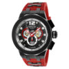 ectq35973_vni_0 jpg - Relógio Masculino Speedway, Invicta 37953, Vermelho e Preto -Este belo relógio Invicta Speedway contém um movimento de quartzo preciso, além de uma caixa de aço preta. Seu mostrador exibe um mostrador de metal preto protegido por um Cristal&