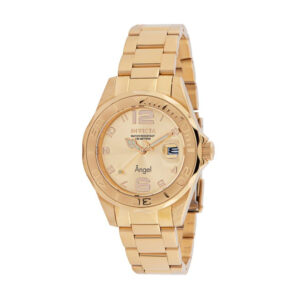 Relógio Feminino Invicta Angel 38 mm Dourado Luxo Elegante Resistente