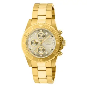 ectq4771_vni_0 jpg - Relgio Masculino Invicta Pro 43,5 mm de dimetro, cor Ouro 1774. -<p>Este o relgio Invicta Pro, com movimento preciso e caixa dourada. Seu mostrador de metal champanhe protegido por um cristal Flame Fusion resistente. A pulseira de ao inoxidvel dour</p>