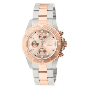 ectq5771_vni_0 jpg - Relógio Masculino Pro Diver, Invicta 1775, Prata e Ouro Rosa -<p>Este lindo relógio Invicta Pro Diver contém um movimento de quartzo preciso, além de uma caixa de aço em ouro rosa. Seu mostrador exibe um mostrador de metal em ouro rosa protegido</p>