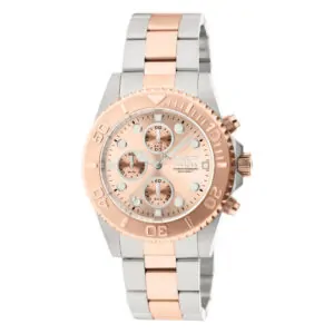ectq5771_vni_0 jpg - Relógio Masculino Pro Diver, Invicta 1775, Prata e Ouro Rosa -<p>Este lindo relógio Invicta Pro Diver contém um movimento de quartzo preciso, além de uma caixa de aço em ouro rosa. Seu mostrador exibe um mostrador de metal em ouro rosa protegido</p>
