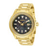 ectq92303_vni_0 jpg - Relógio Masculino Automático Pro Diver 0,76 quilates com Mostrador Madrepérola e Diamante, Invicta 30329, Dourado e Preto -Este lindo relógio Invicta Pro Diver contém um movimento automático preciso, além de diamantes de 0,76 quilates, sustentados por uma impressionante caixa de ouro. Seu mostrador exi